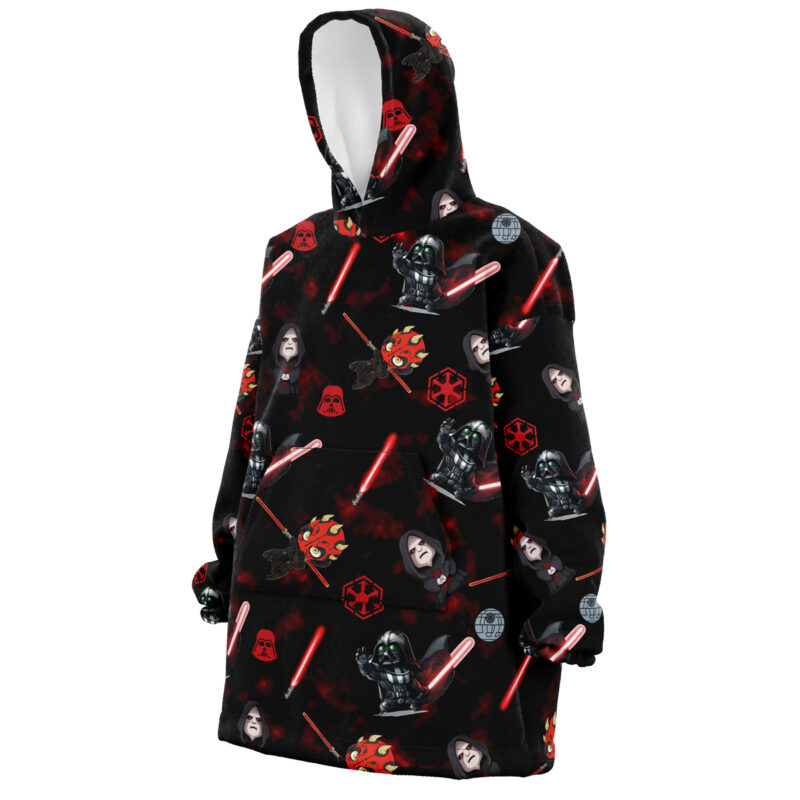 Chibi Sith Lords Pattern Star Wars Snug Oversized Blanket Hoodie - Image 3