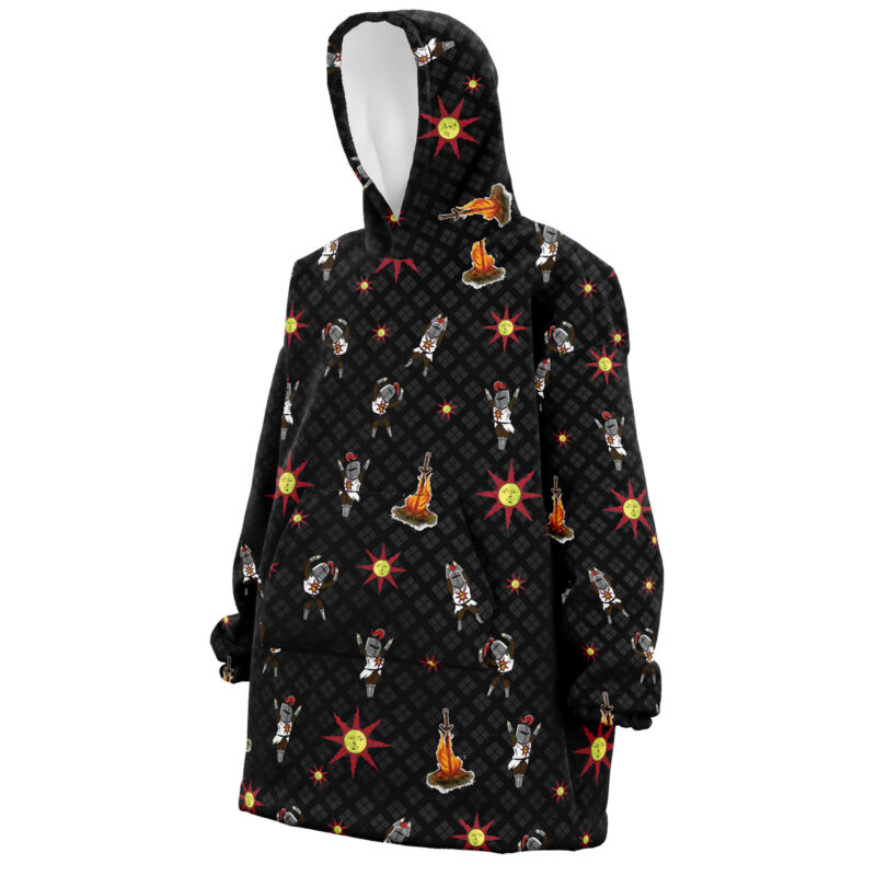 Praise the Sun V2 Pattern Dark Souls Snug Oversized Blanket Hoodie - Image 2