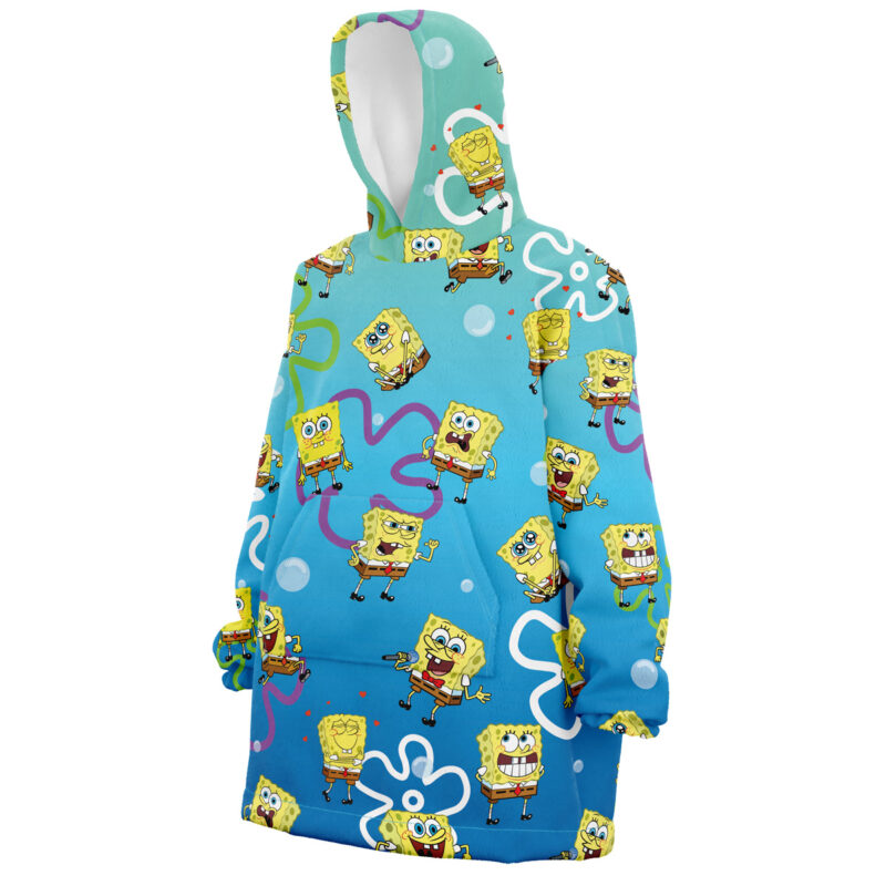 SpongeBob SquarePants Pattern Snug Oversized Blanket Hoodie - Image 3