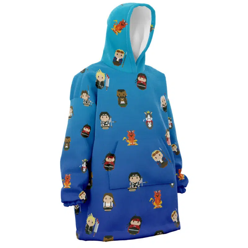 Final Fantasy VII Pattern Snug Oversized Blanket Hoodie