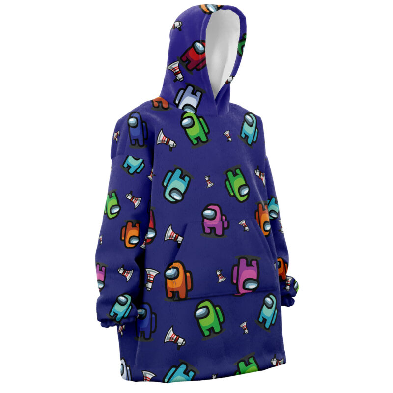 There Is One Impostor Among Us Pattern Snug Oversized Blanket Hoodie