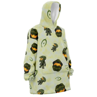 Halo Pattern Snug Oversized Blanket Hoodie