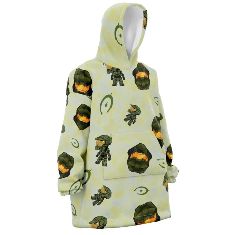 Halo Pattern Snug Oversized Blanket Hoodie