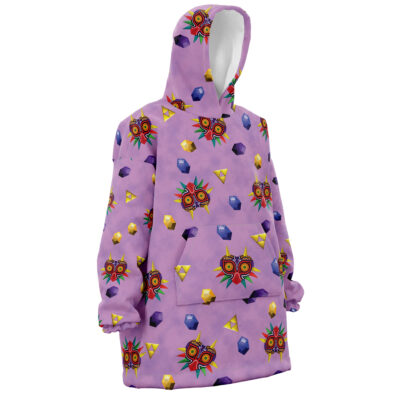 Majora Mask Pattern Legend of Zelda Snug Oversized Blanket Hoodie