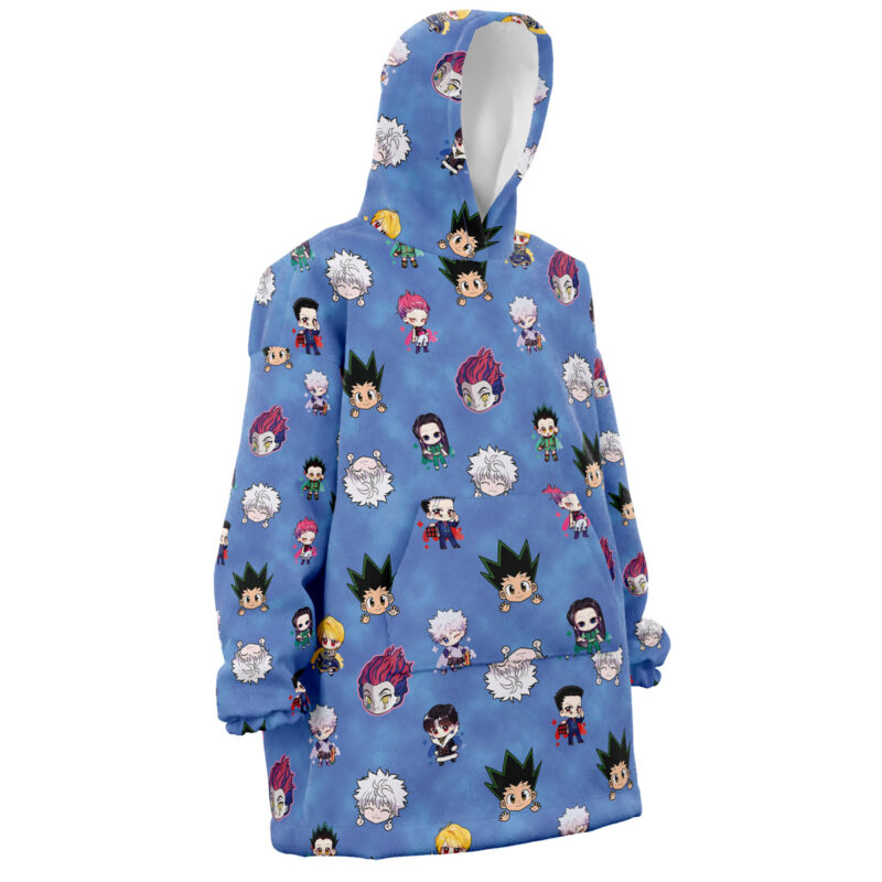 Chibi Hunter X Hunter Pattern Snug Oversized Blanket Hoodie