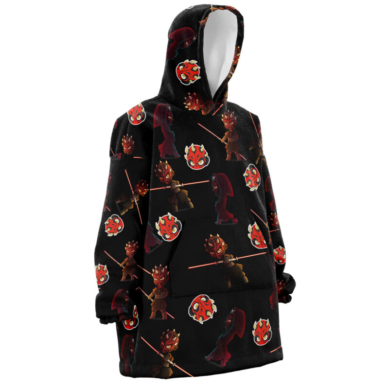 Chibi Darth Maul Pattern Star Wars Snug Oversized Blanket Hoodie - Image 3