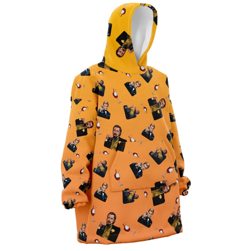 Leonardo DiCaprio Meme Pattern Snug Oversized Blanket Hoodie