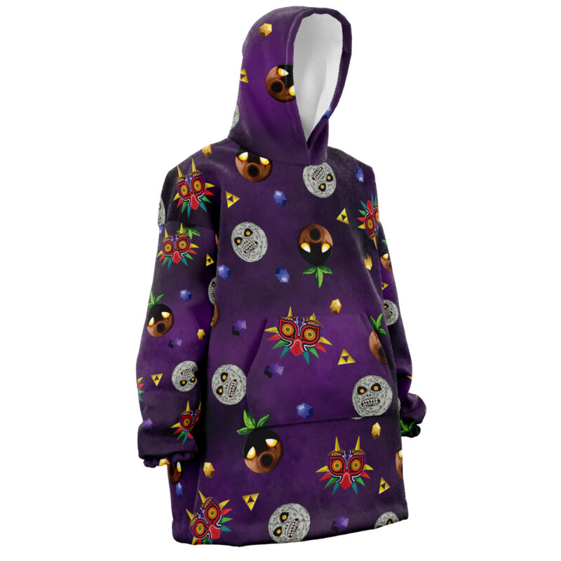 Majora's Mask v2 Pattern Zelda Snug Oversized Blanket Hoodie - Image 3