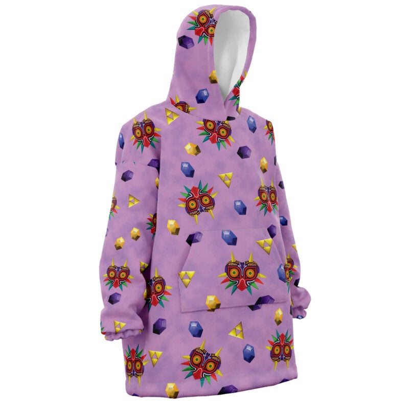 Majora Mask Pattern Legend of Zelda Snug Oversized Blanket Hoodie