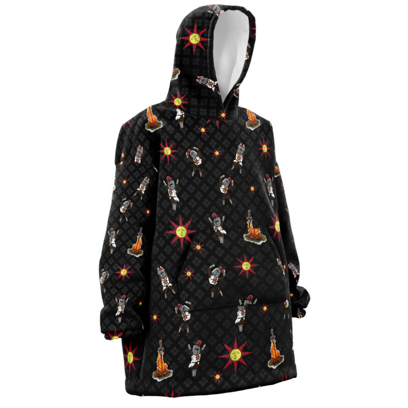 Praise the Sun V2 Pattern Dark Souls Snug Oversized Blanket Hoodie - Image 3