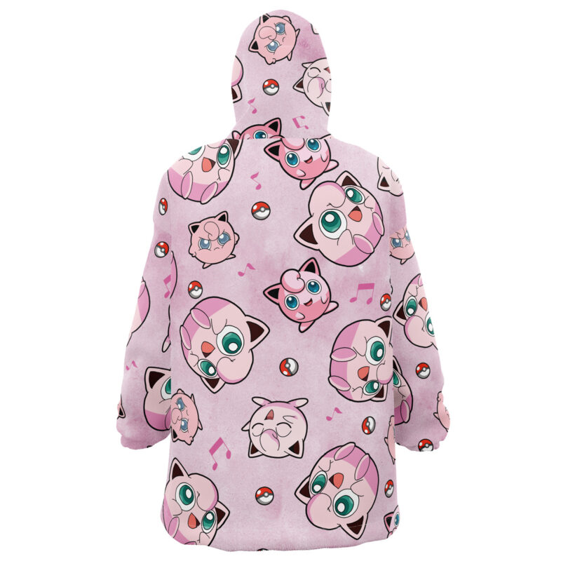 Jigglypuff Pattern Pokemon Snug Oversized Blanket Hoodie - Image 2