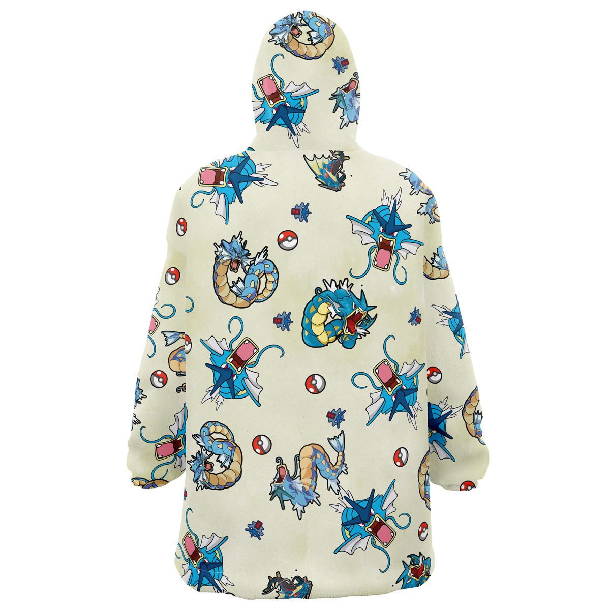 Gyarados Pattern Pokemon Snug Oversized Blanket Hoodie - Image 2