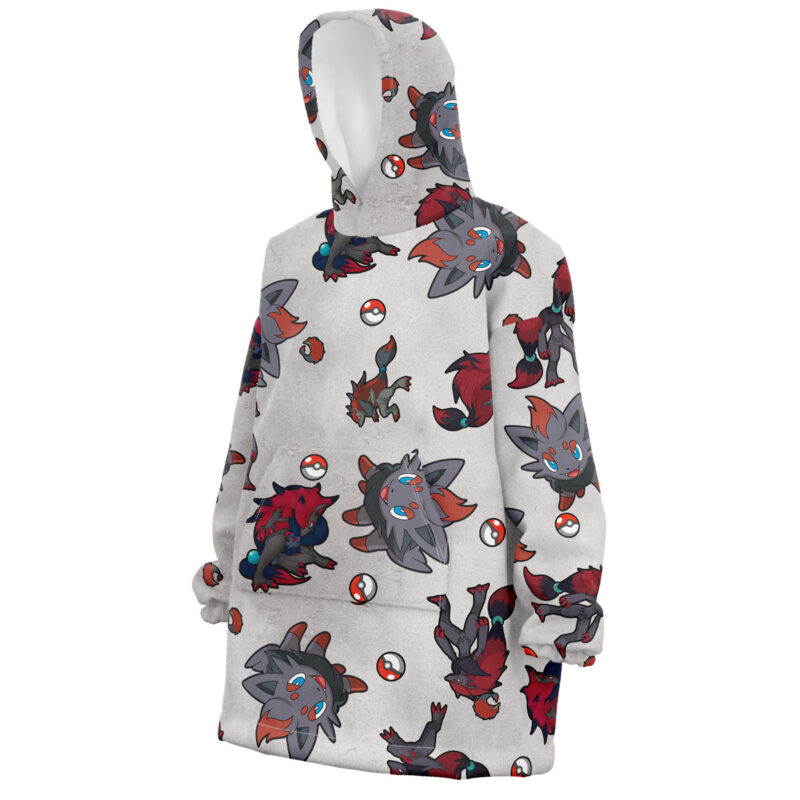 Zoroark Pattern Pokemon Snug Oversized Blanket Hoodie - Image 3