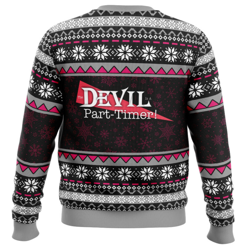 The Devils Crew The Devil is a Part-Timer Ugly Christmas Sweater - Image 2