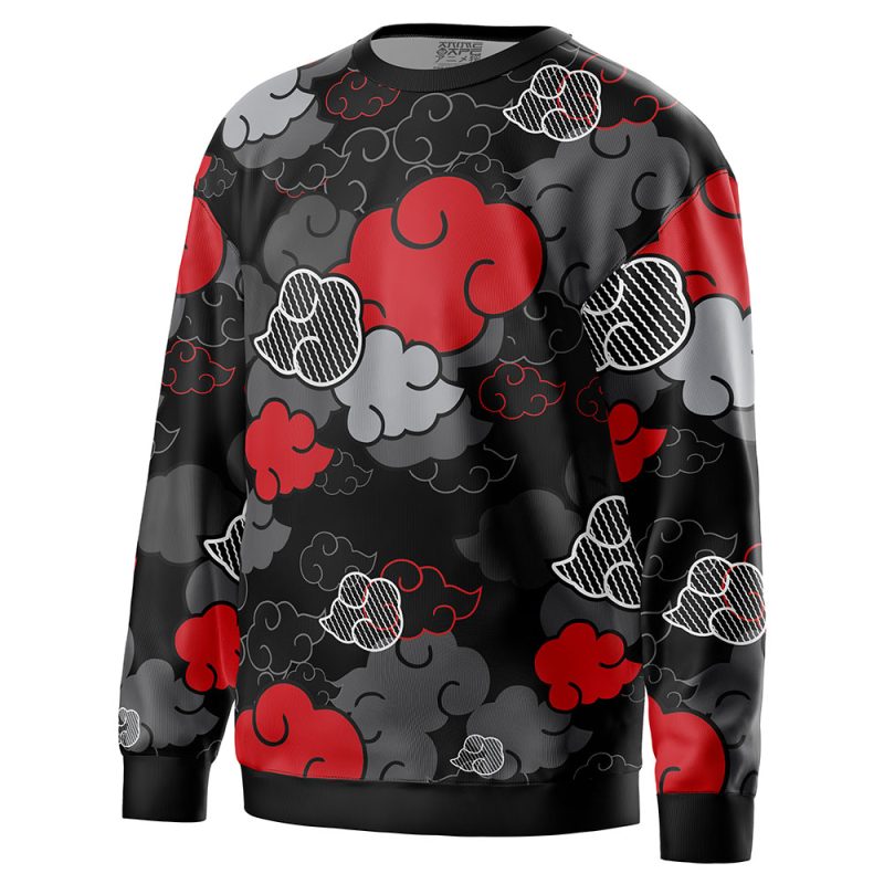 Black Aloha Pattern Akatsuki  Sweatshirt - Image 2