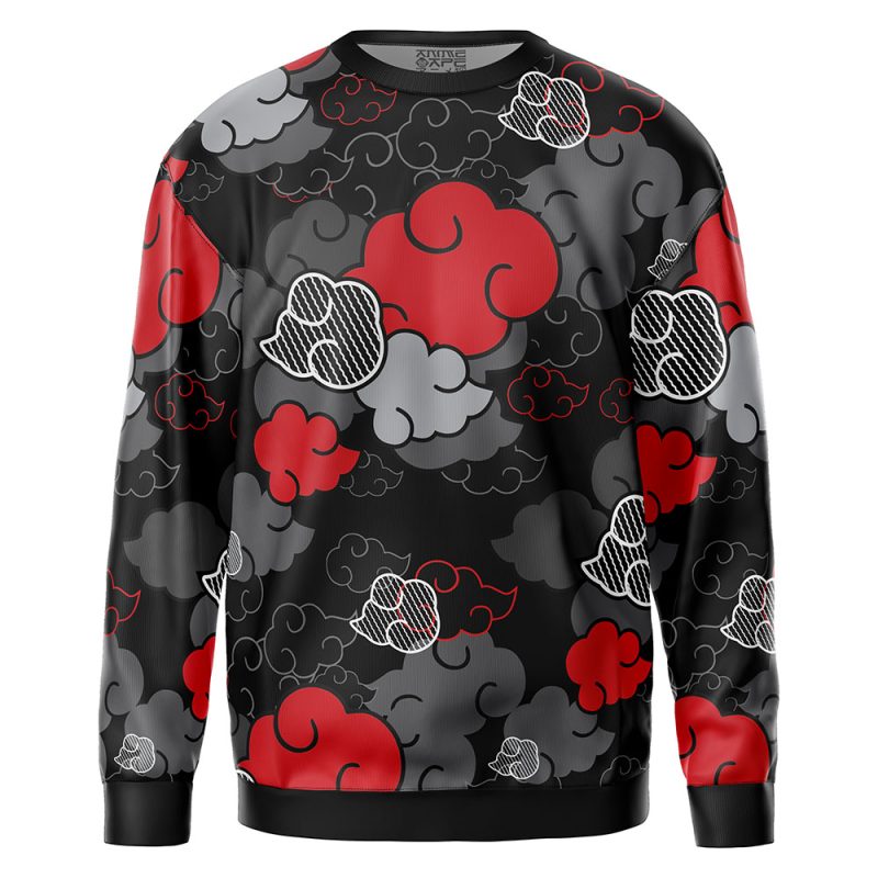 Black Aloha Pattern Akatsuki Naruto Sweatshirt