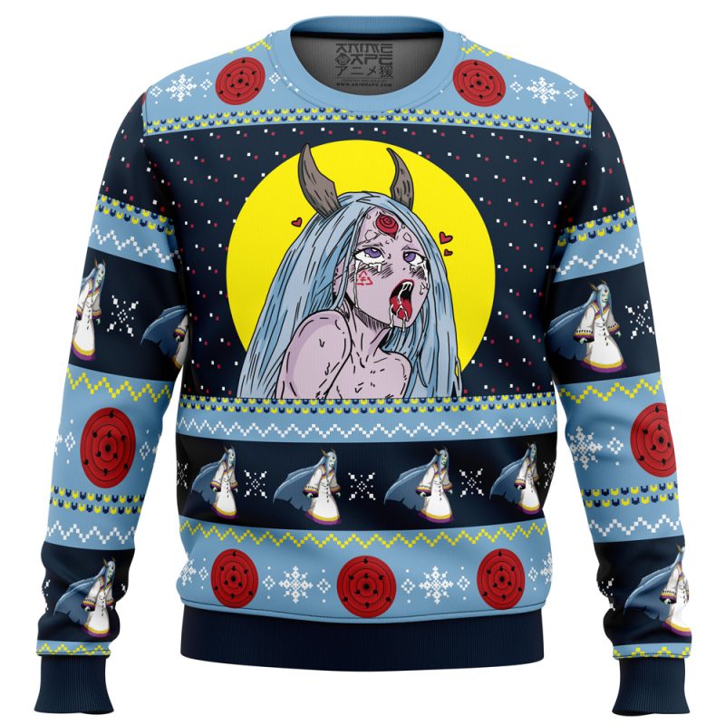 Kaguya Ōtsutsuki Ahegao Naruto Ugly Christmas Sweater
