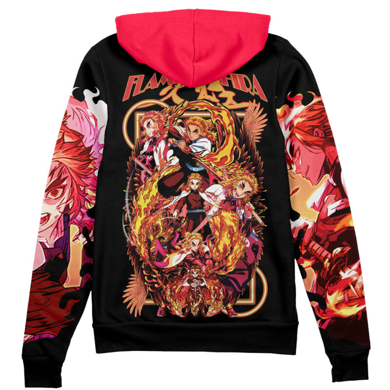 Kyojuro Rengoku V3 Demon Slayer Streetwear Zip Hoodie Jacket