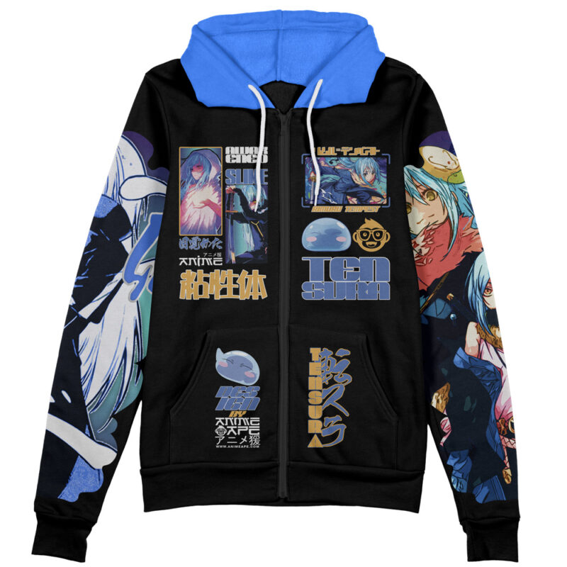 Rimuru Tempest V4 That Time I Got Reincarnated as a Slime Streetwear Zip Hoodie Jacket - Image 2
