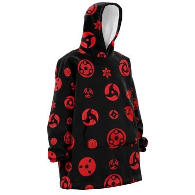 Sharingan Pattern Naruto Snug Oversized Blanket Hoodie