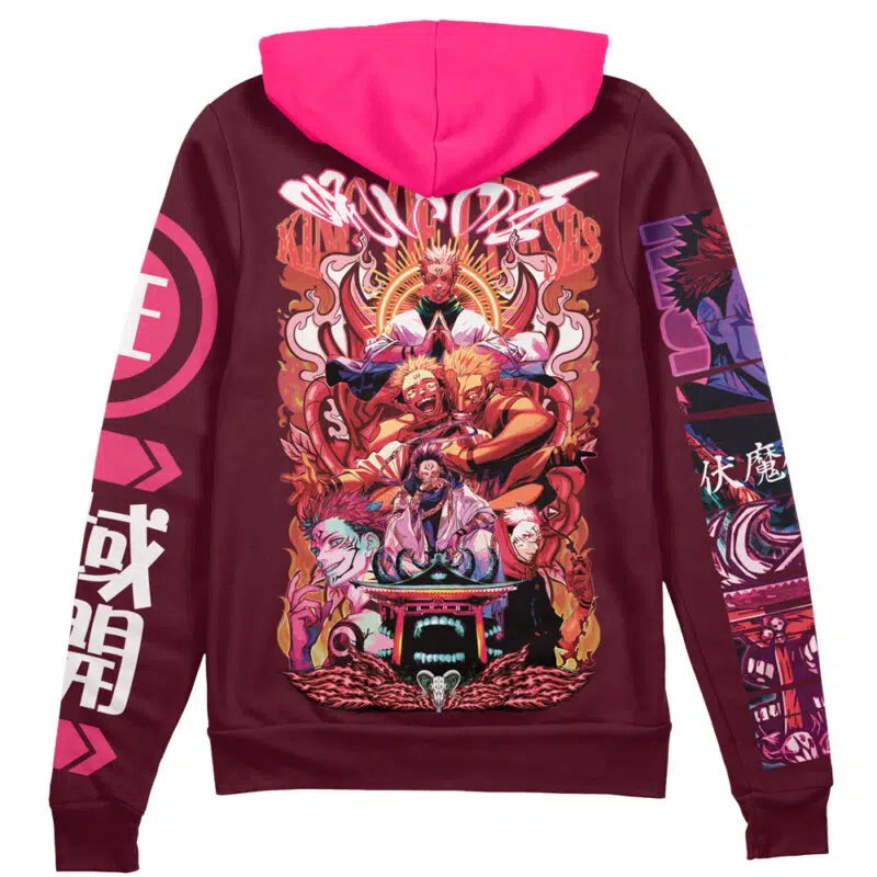 Ryomen Sukuna V2 Jujutsu Kaisen Streetwear Zip Hoodie Jacket