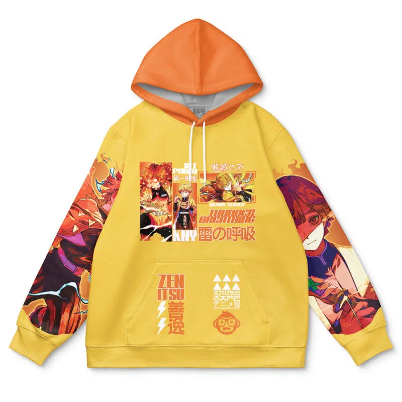 Agatsuma Zenitsu V2 Demon Slayer Streetwear Hoodie - Image 2