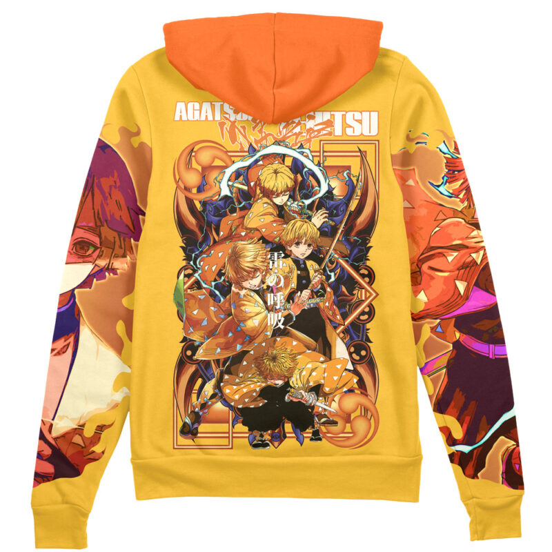 Agatsuma Zenitsu V2 Demon Slayer Streetwear Zip Hoodie Jacket