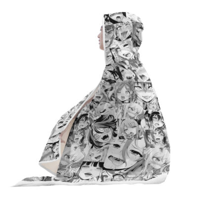 Ahegao Manga Hooded Blanket