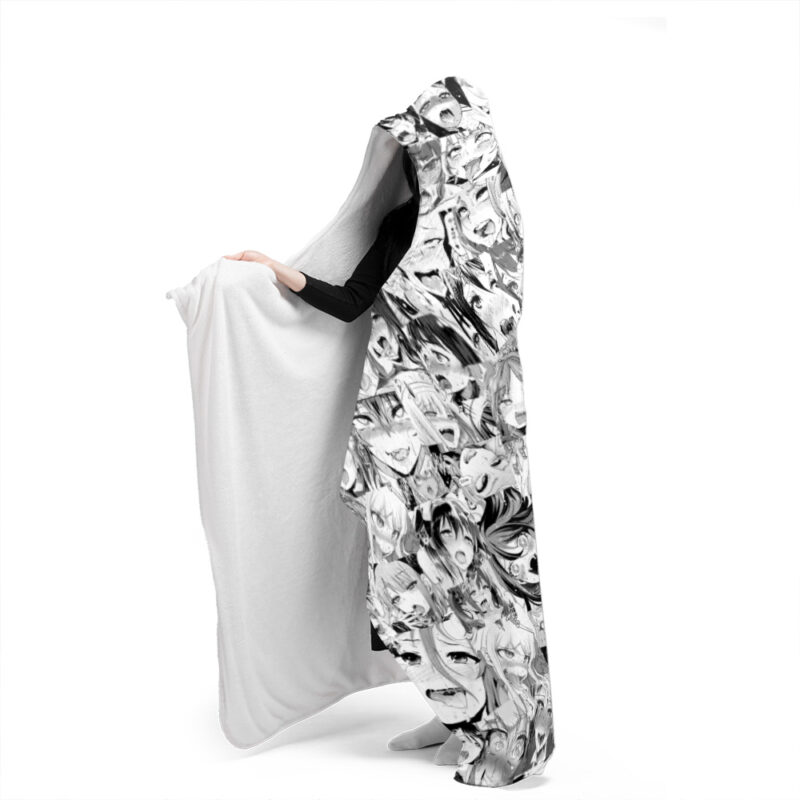 Ahegao Manga Hooded Blanket