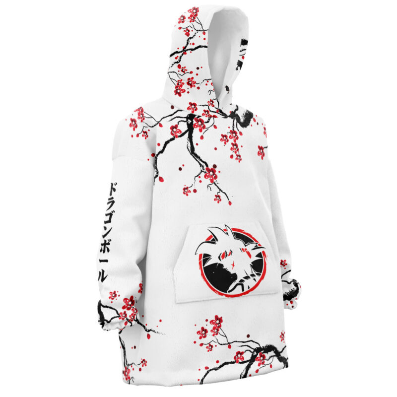 Bardock Cherry Blossom Dragon Ball Z Snug Oversized Blanket Hoodie