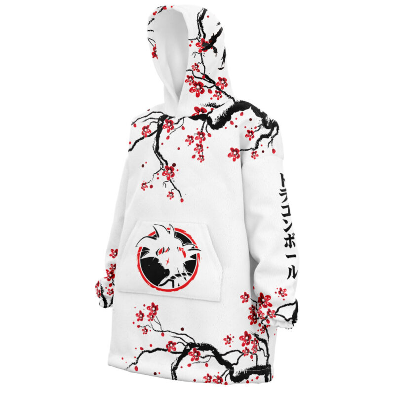 Bardock Cherry Blossom Dragon Ball Z Snug Oversized Blanket Hoodie