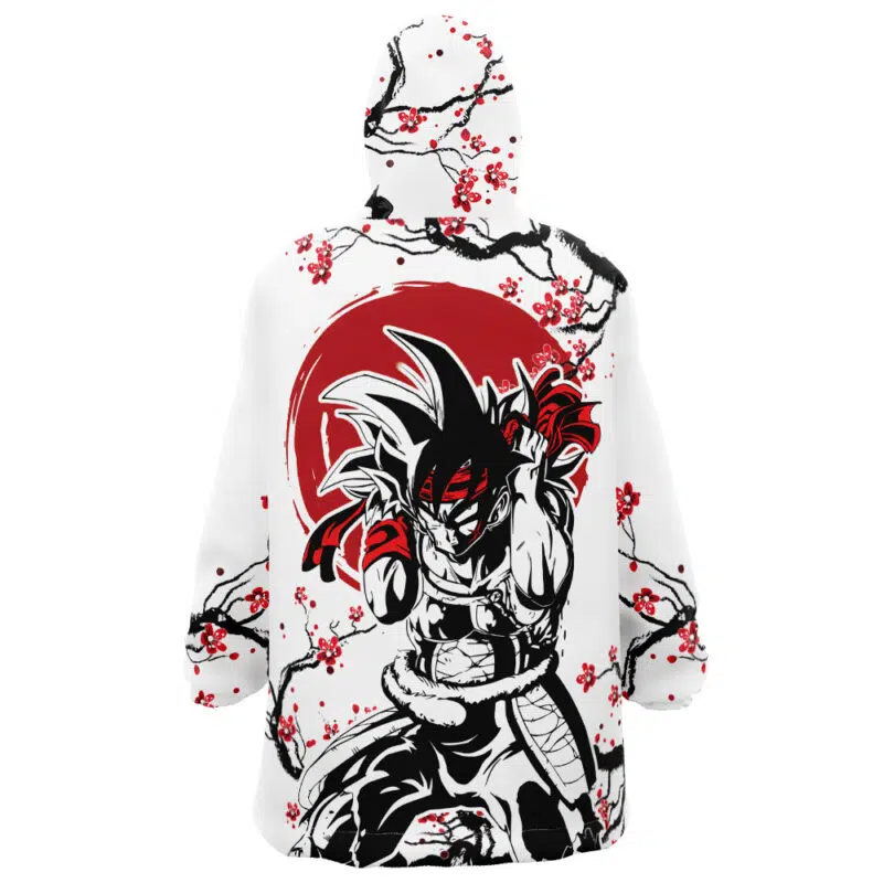 Bardock Cherry Blossom Dragon Ball Z Snug Oversized Blanket Hoodie