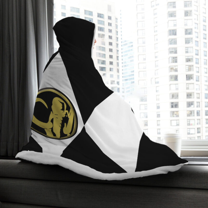 Black Ranger Mighy Morphine Power Rangers Hooded Blanket