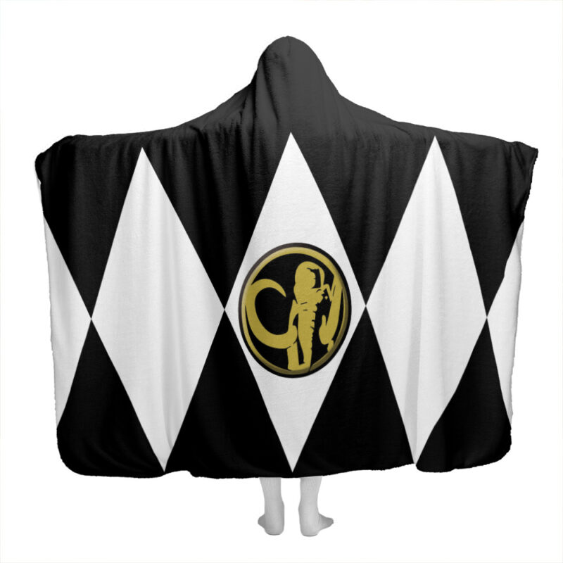 Black Ranger Mighy Morphine Power Rangers Hooded Blanket
