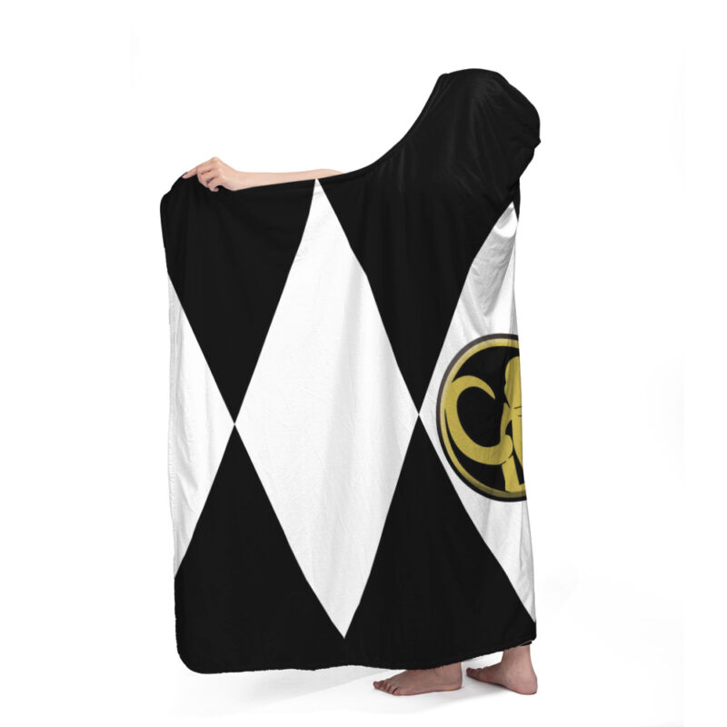 Black Ranger Mighy Morphine Power Rangers Hooded Blanket
