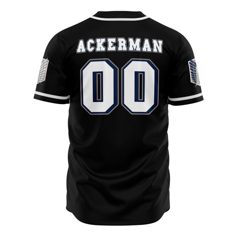 Black Scouting Regiment Attack on Titan Baseball Jersey - Image 3