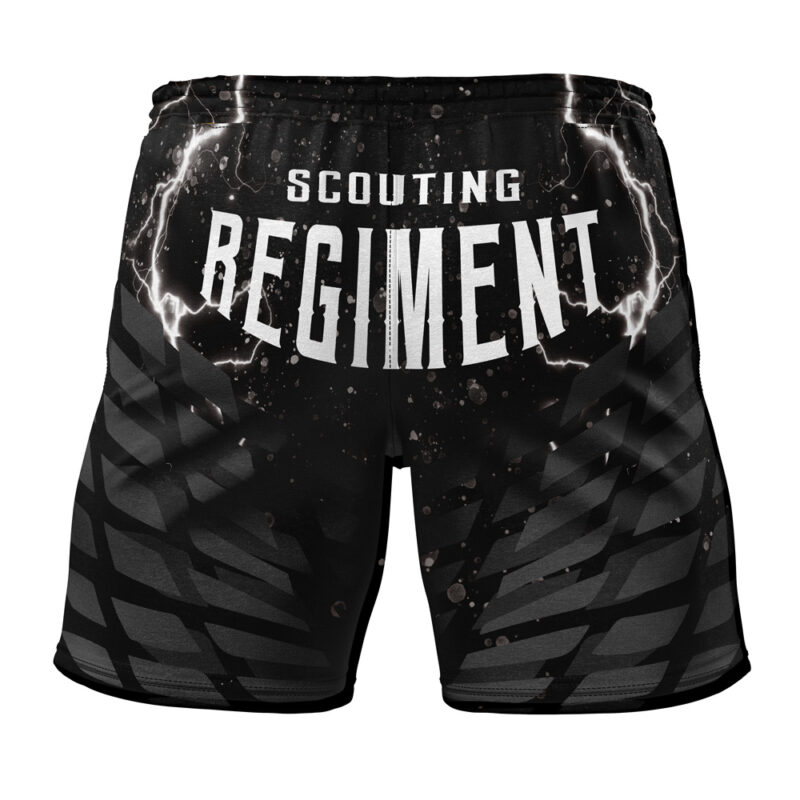 Black Scouting Regiment Attack on Titan Gym Shorts - Image 2