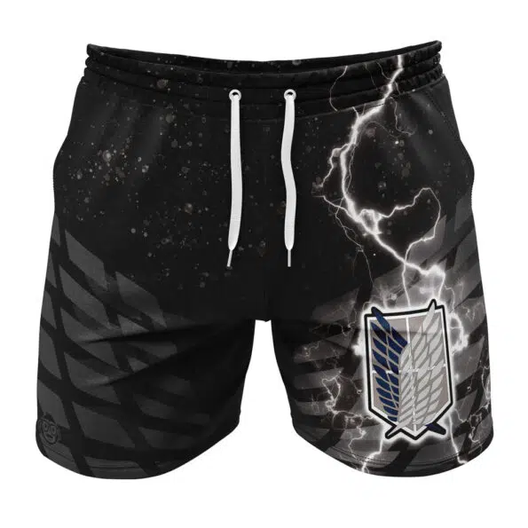Black Scouting Regiment Attack on Titan Gym Shorts
