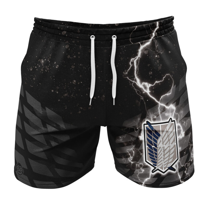 Black Scouting Regiment Attack on Titan Gym Shorts