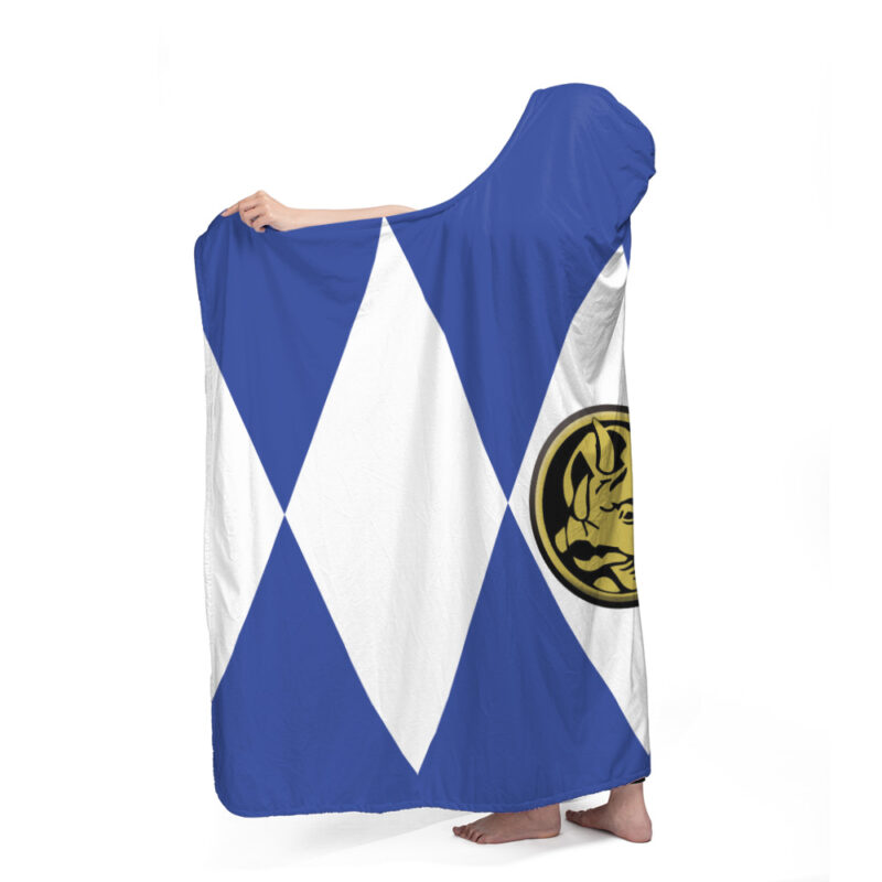 Blue Ranger Mighy Morphine Power Rangers Hooded Blanket