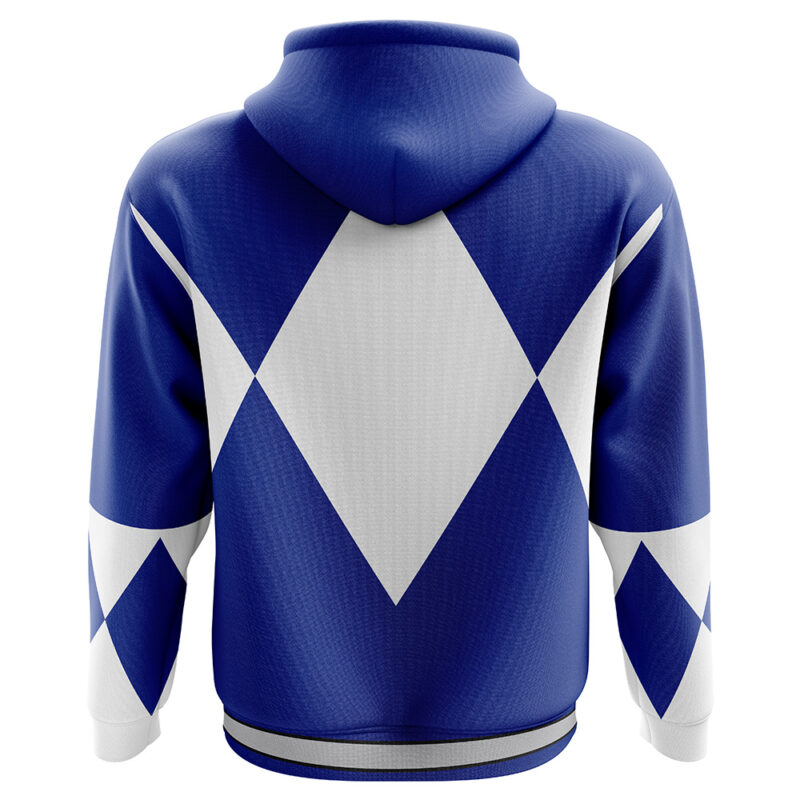 Blue Ranger Mighty Morphin Power Rangers Hoodie - Image 2