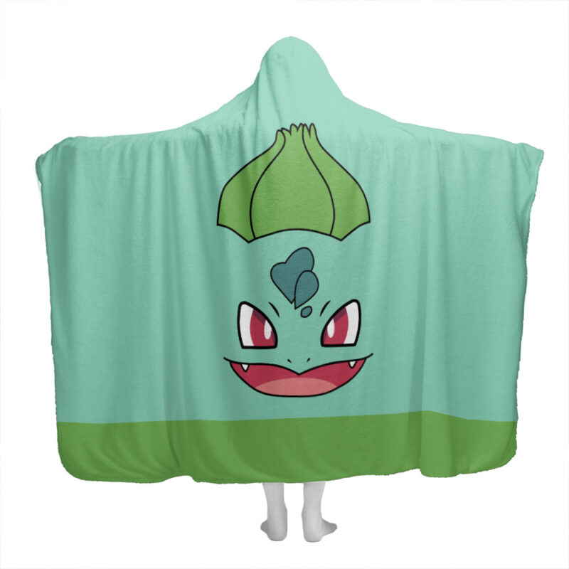 Bulbasaur Pokemon Hooded Blanket