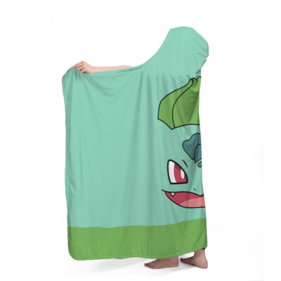 Bulbasaur Pokemon Hooded Blanket