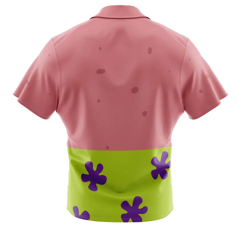 Patrick Star Outfit SpongeBob SquarePants Nickelodeon Button Up Hawaiian Shirt - Image 2