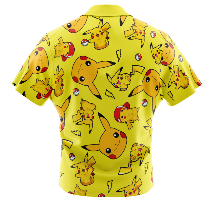 Pikachu Pattern Pokemon Button Up Hawaiian Shirt - Image 2