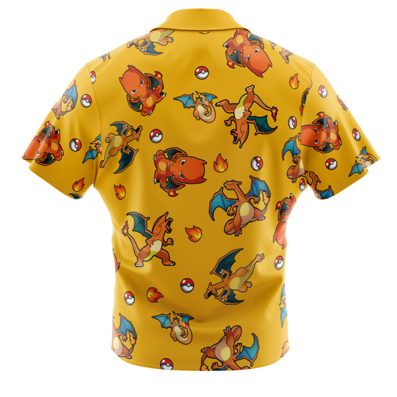Charizard Pattern Pokemon Button Up Hawaiian Shirt - Image 2