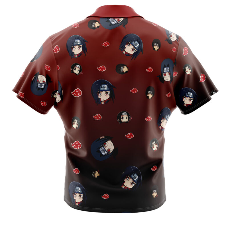 Itachi Uchiha Pattern  Button Up Hawaiian Shirt - Image 2