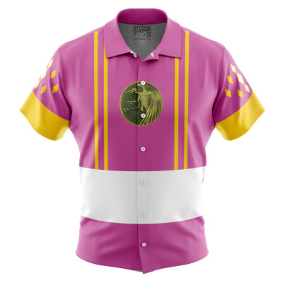 Pink Ranger Ninjetti Mighty Morphin Power Rangers Button Up Hawaiian Shirt