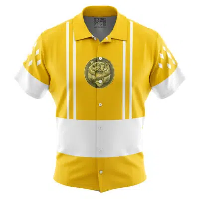 Yellow Ranger Ranger Ninjetti Mighty Morphin Power Rangers Button Up Hawaiian Shirt