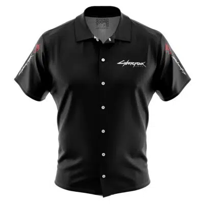 Johnny Silverhand Cyberpunk Button Up Hawaiian Shirt - Anime Ape